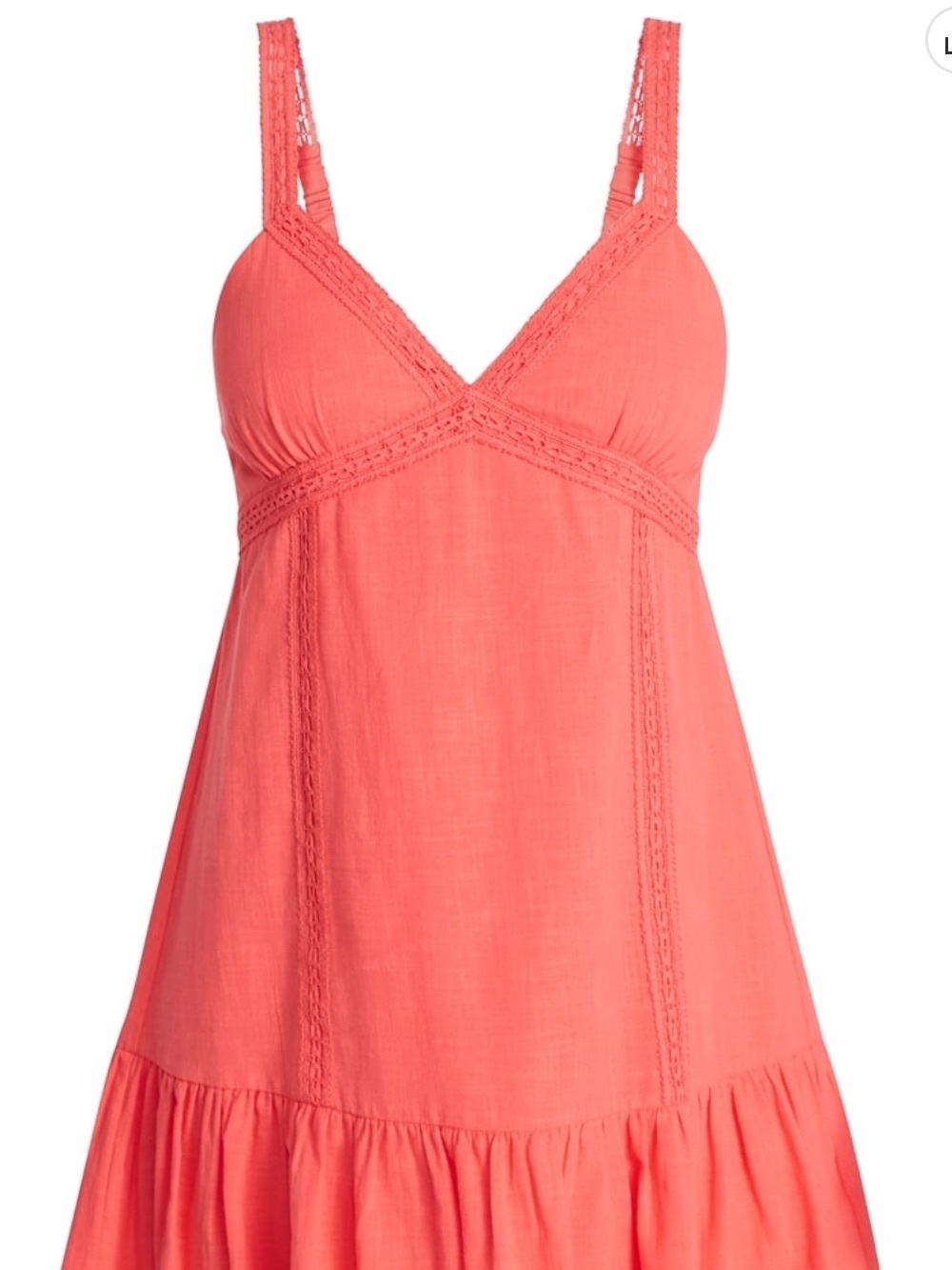 No Boundaries Lace Trim Cotton Mini Dress